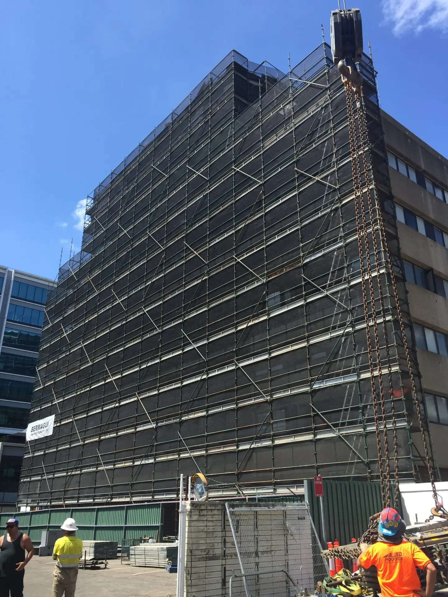 Demolition Perimeter Scaffold